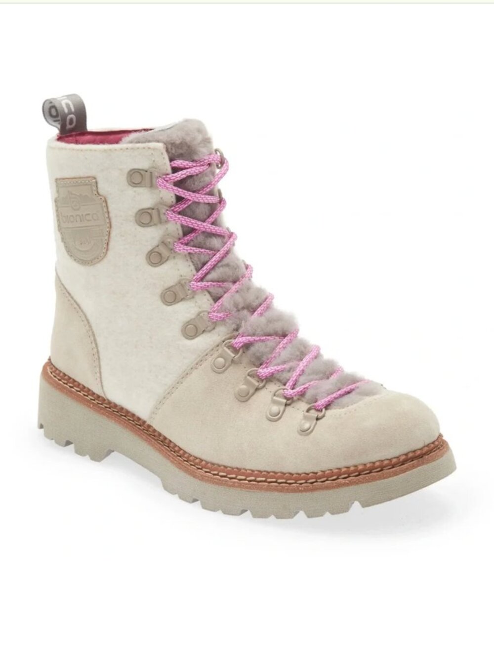 NWT $180  BIONICA DARLENE ITALIANSUEDE LEATHER WATERPROOF BOOTS MOONSTONE